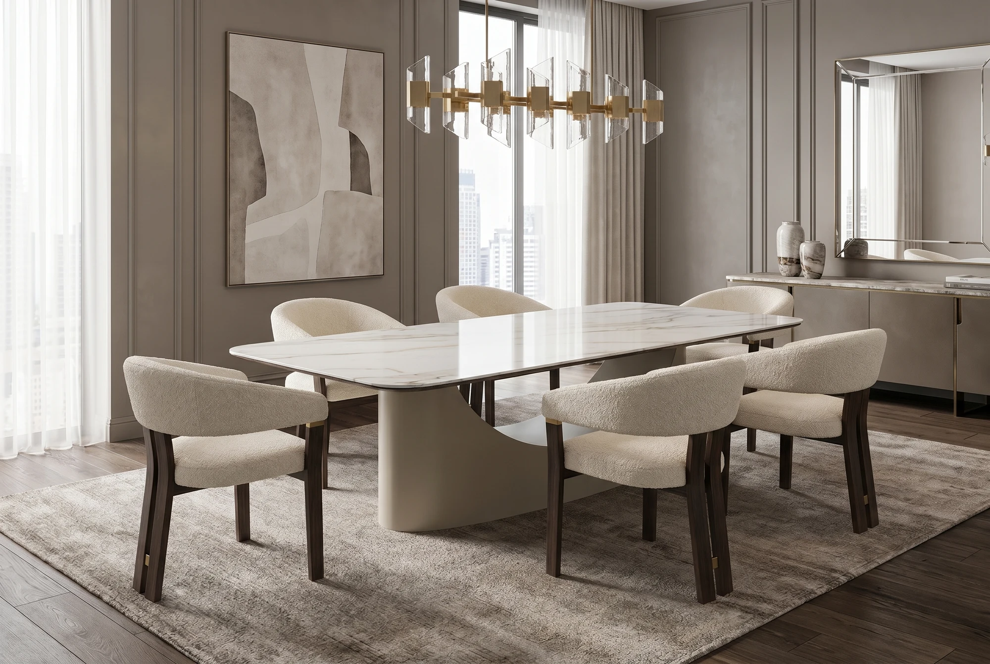 Cartier Gold bespoke table in a styled room