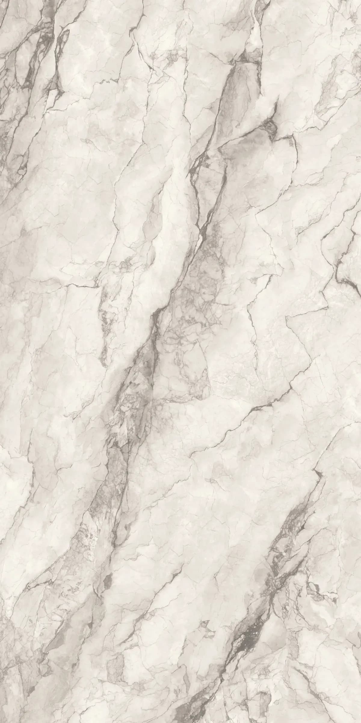 Shadow White porcelain slab in a silk finish, a soft white surface with fine grey veining running through it